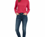 Fushia Round Neck Ribbed Long Sleeve Sweater - Image 