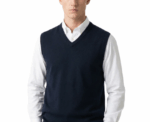 Damat Navy Sleeveless V- Neck Pullover - Image 