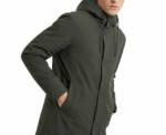 Damat Long Dark Green Jacket With Adjustable Drawstring Hood - Image 