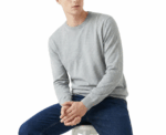 Damat Round Neck Knitwear Grey Long Sleeve Pullover - Image 