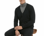 Damat Long Sleeve Black Pullover With Button To Close - Image 