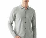 Damat Grey Knitted Shirt With Button To Close - Image 