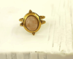 Vintage White Natural Stone Ring - Image 
