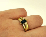 Royal Black Stone Ring - Image 