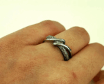 Twisted Minimalist Silver Ring - Image 