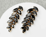 Rhinestone Midnight Vines Earrings - Image 