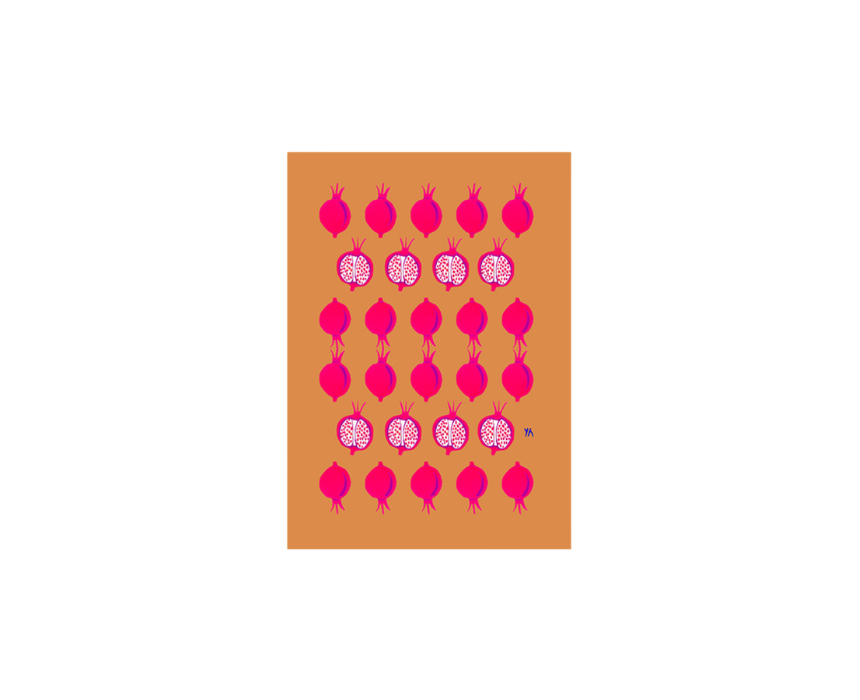 26 Remein Pattern Art Print in Brown (15x21 cm) - Image 1