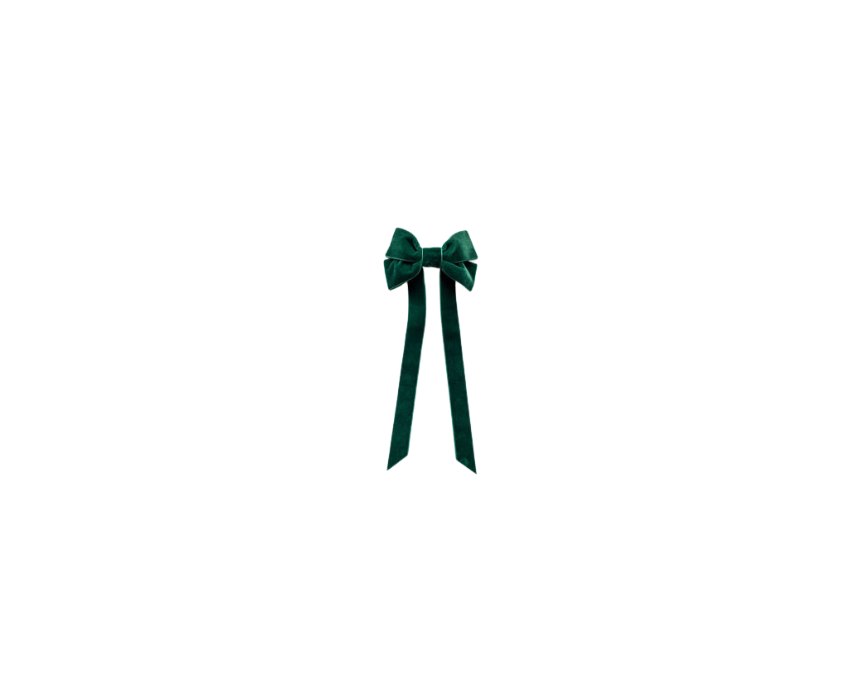 3 Long Tail Velvet Hair Bow - Image 1