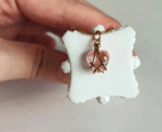 Rose Crystal Heart Necklace - Image 