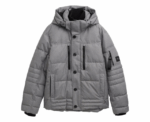 Tom Tailor Puffer Anthracite Jacket with Detachable Hood - Image 