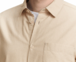 Tom Tailor Long Sleeved Beige Shirt With Chest Pocket - Image 