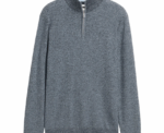 Tom Tailor Long Sleeve Knitwear Grey Pullover With Half Zipper To Close - Image 