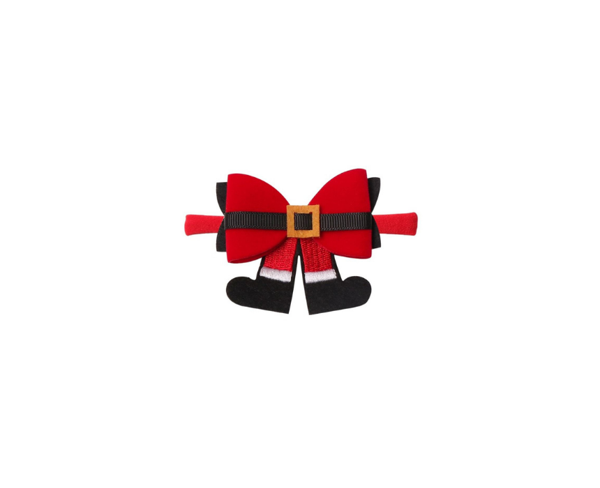 37 Santa Belt Hair Bow - Image 1