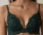 Penti Dark Green Intense Push Up Broderie Bra - Image 
