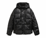 Tom Tailor Puffer Black Jacket with Detachable Hood - Image 