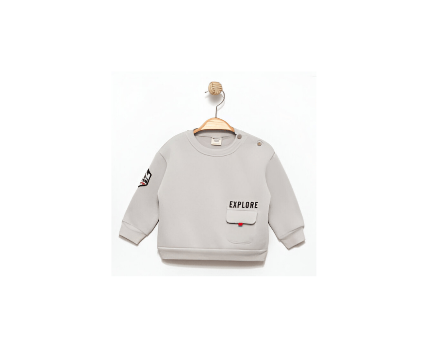 42 Printed Pocket Sweatshirt - Explore - Image 1