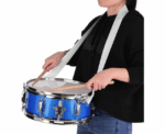 Power Beat 14 Inch Snare Drum Head with Drumsticks and Shoulder Strap & Drum Key - Image 