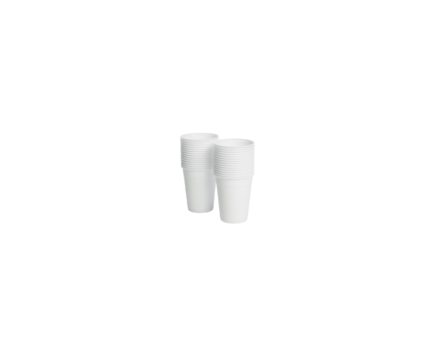 72 Eco White Plastic Cup - Image 1