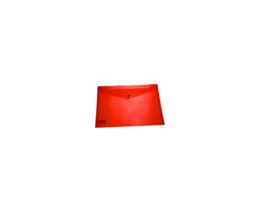 99 Deli Button Red File Bag A4 - Image 1