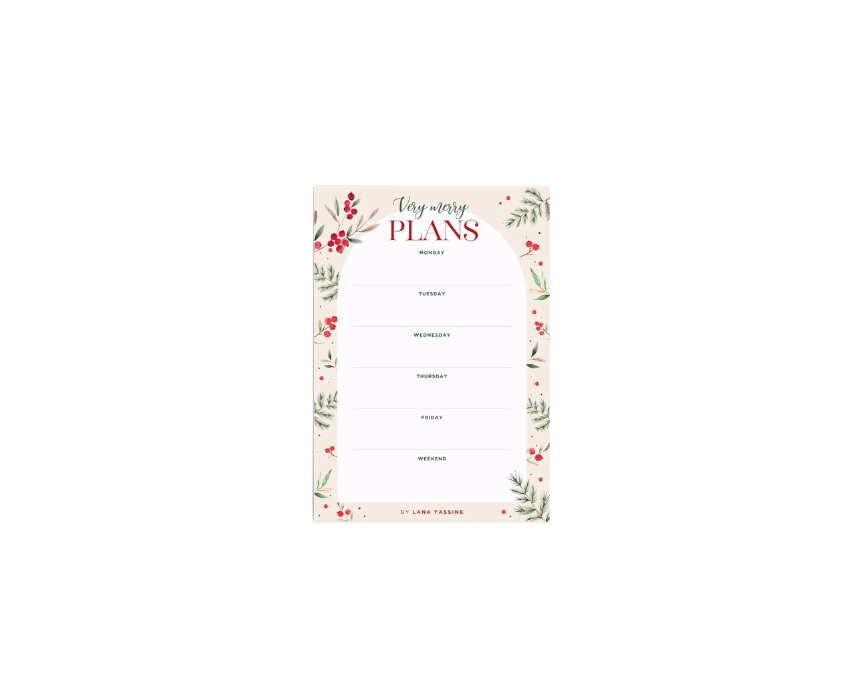 Friends Cover Tote Bag (6) Very Merry Weekly Desk Planner - Image 1