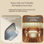 Stainless Steel USB Rechargeable Wireless Lunch Box - Image 