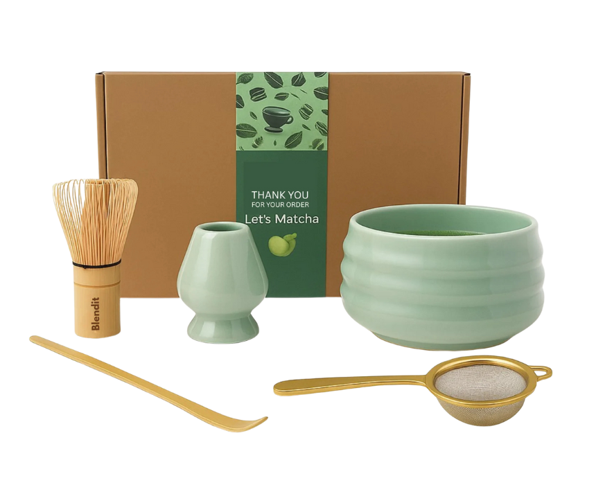 Matcha Ceremonial Set 5 Piece g Matcha Set 5 Pieces Plus 30g Organic GoMatcha - Image 1