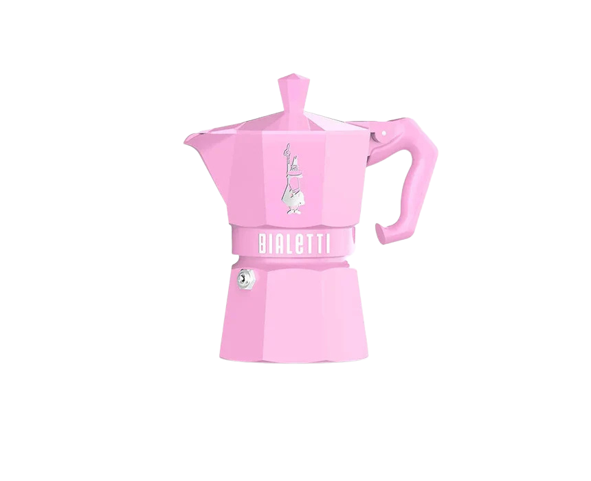 Moka Coffee Maker in Pink 3cups Moka Coffee Maker in Pink - Image 1