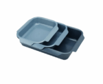 Non Stick Roasting Tray Set 3 Piece in Blue - Image 