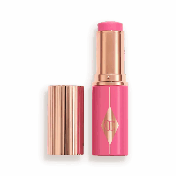 CHARLOTTE TILBURY UNREAL LIP + CHEEK GLOW BLUSH STICK WITH HYALURONIC ACID (PINK GLOW)