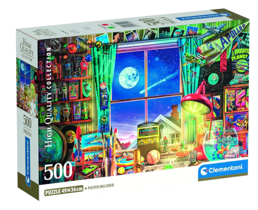Puzzle 500 Pieces, HQC to The Moon Compact Box Puzzle 500 Pieces To The Moon Compact Box - Image 1