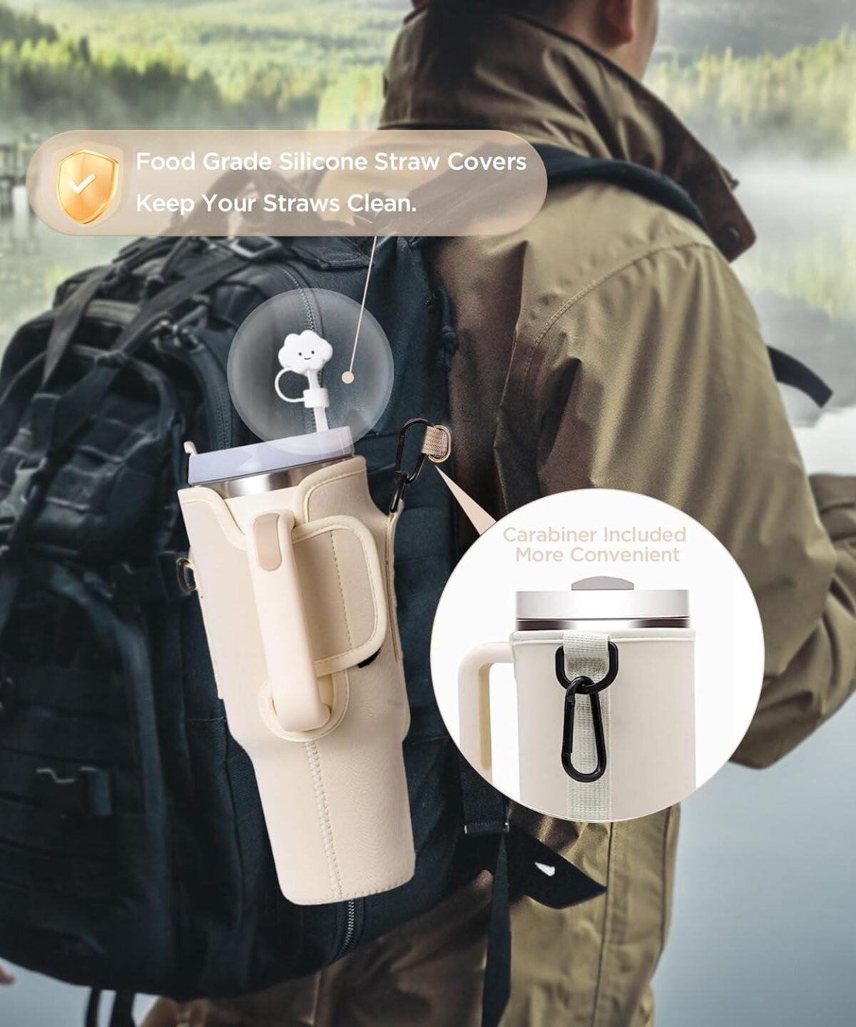 Stanley Bottle Cup Carrier Bag with Pocket - Image 