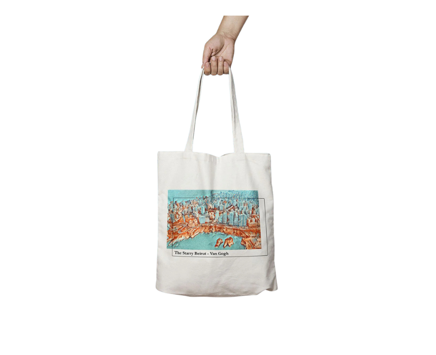 Untitled design (1) The starry beirut tote bag - Image 1