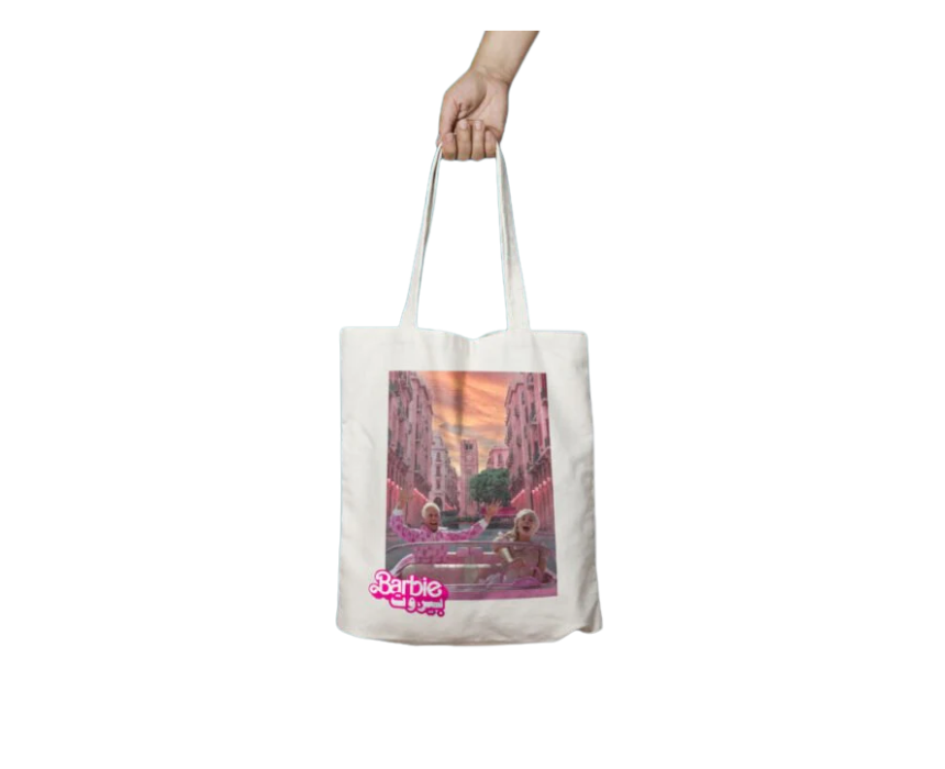Untitled design (1) Barbie X Downtown tote bag - Image 1
