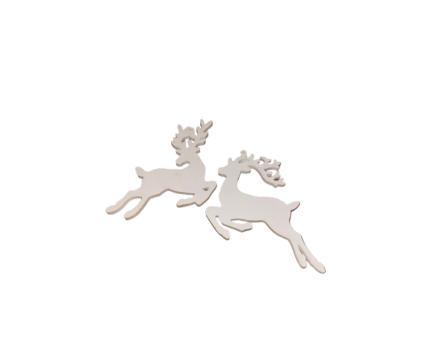 Untitled design (12) Flat Reindeers Ornament - Image 1