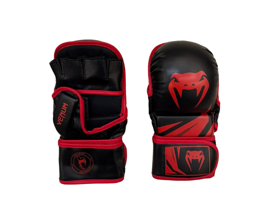 Untitled design MMA Sparring Gloves with Thumb Protection (Black/Red) - Image 1