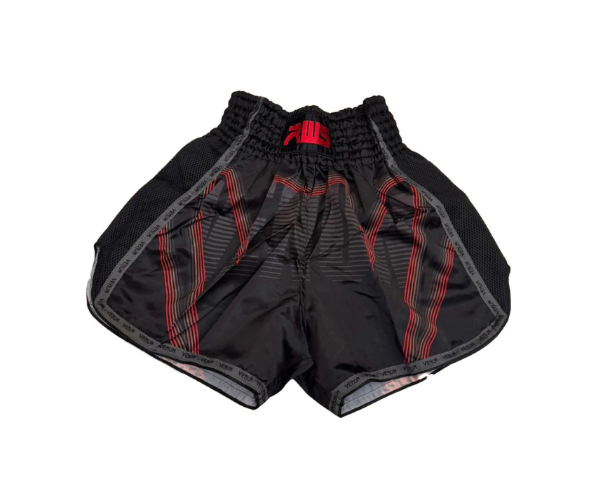 Untitled design (2) Martial Arts Boxing Shorts (Black/Red) 01 - Image 1