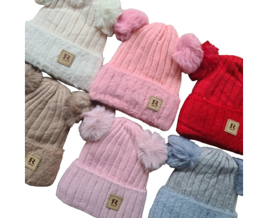 Untitled design Double Pom Beanie - Image 1