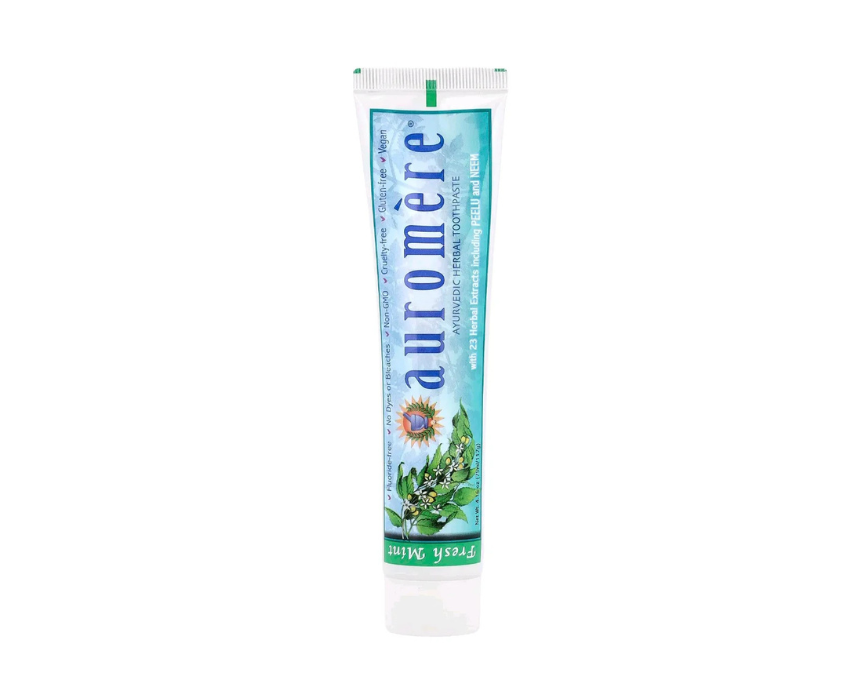Auromere Ayurvedic Herbal Toothpaste Fresh Mint Flavor 117 g - Image 1