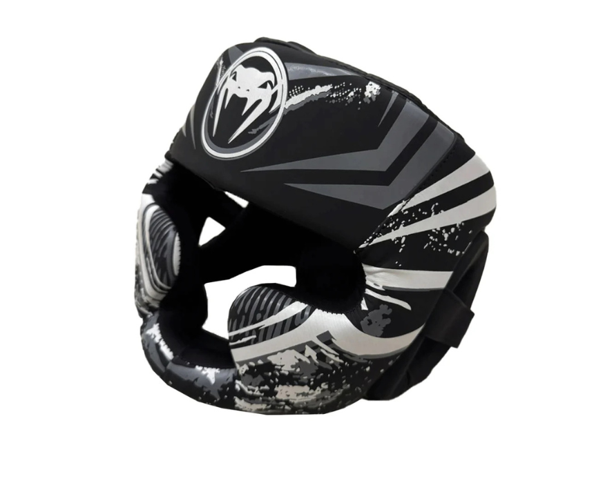 Untitled design (3) Head Guard Helmet with Full Jaw Protection (Taekwondo, Boxing, & Martial Arts) Black/White - Image 1