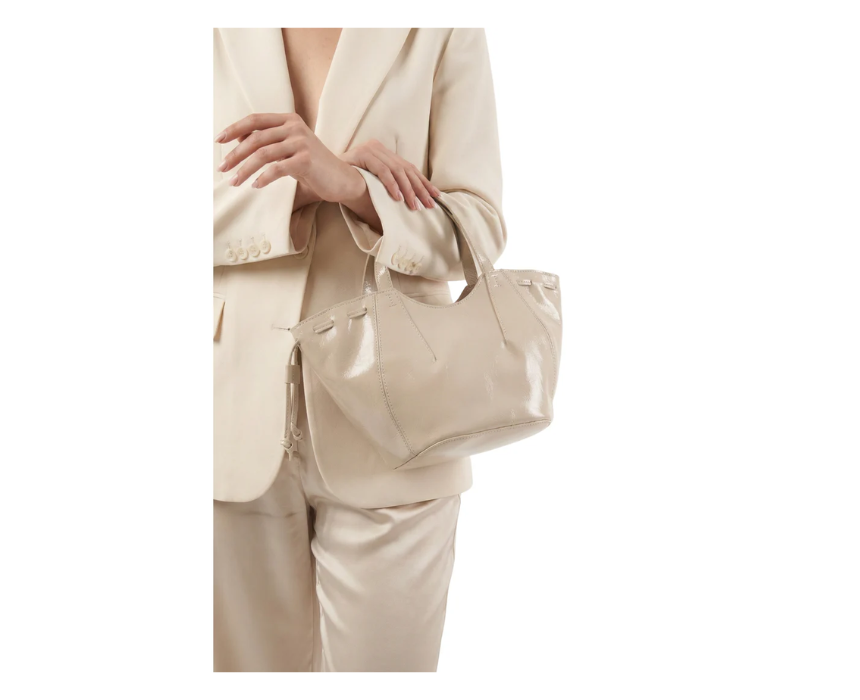 Untitled design (5) Shopper Beige Bag With Short Strap - Image 1