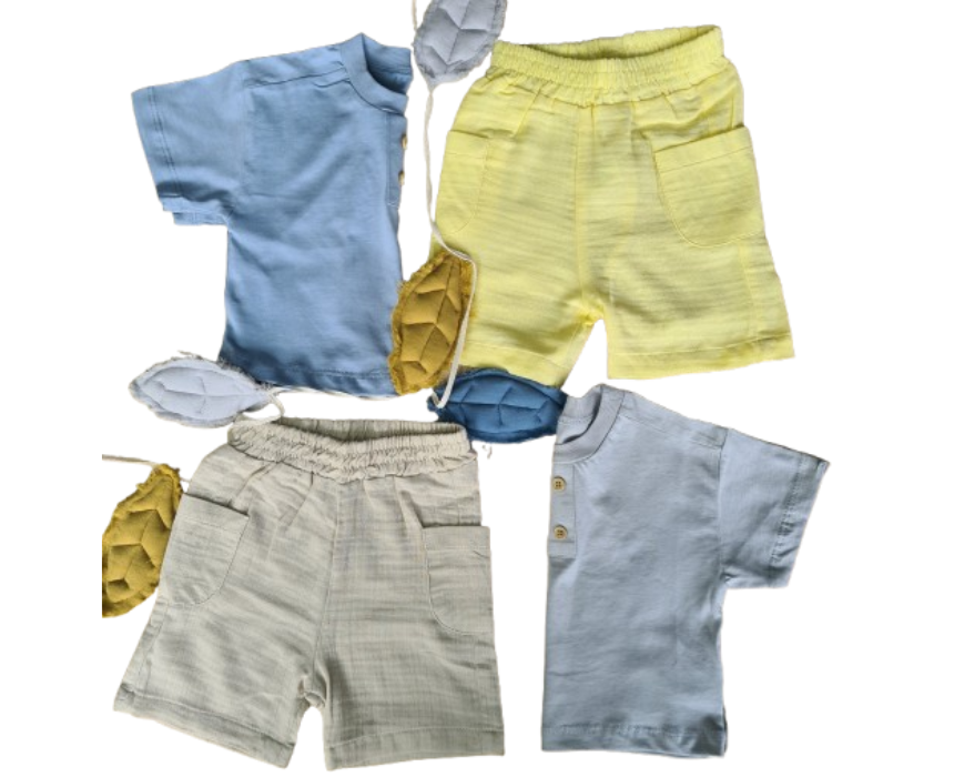 Untitled design (5) Muslin Shorts Set - Image 1