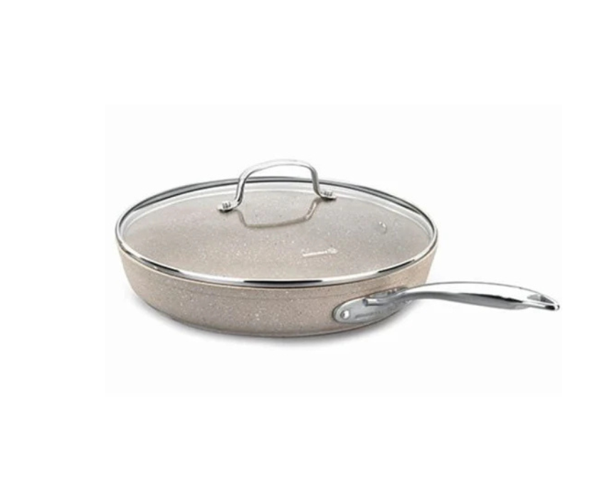 Untitled design (6) Korkmaz Granita Frypan With Lid 26cm 2.5L - Image 1