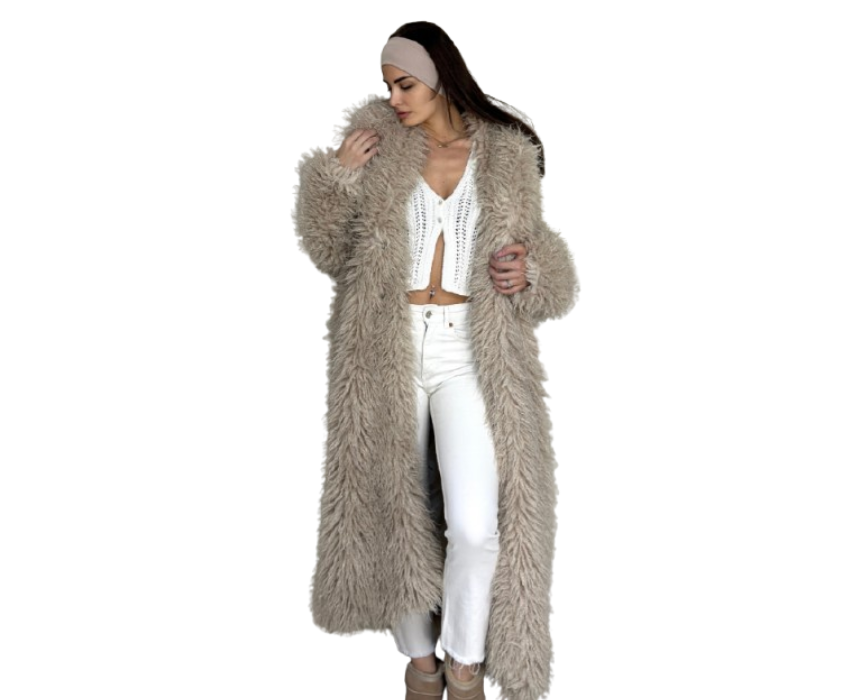 Untitled design (7) Lux Fur Coat - Image 1