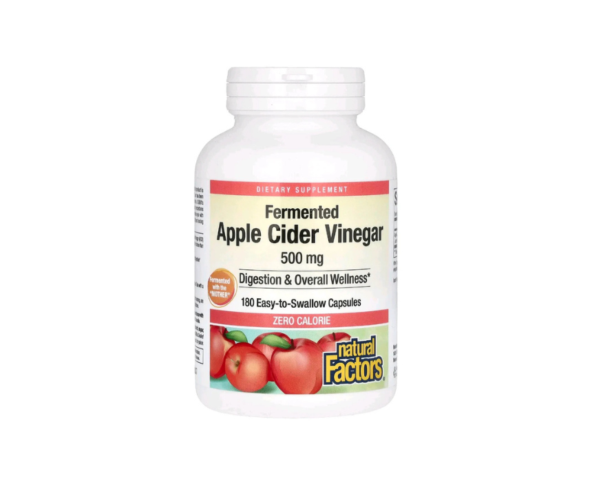 Natural Factors Fermented Apple Cider Vinegar 500 mg - Image 1