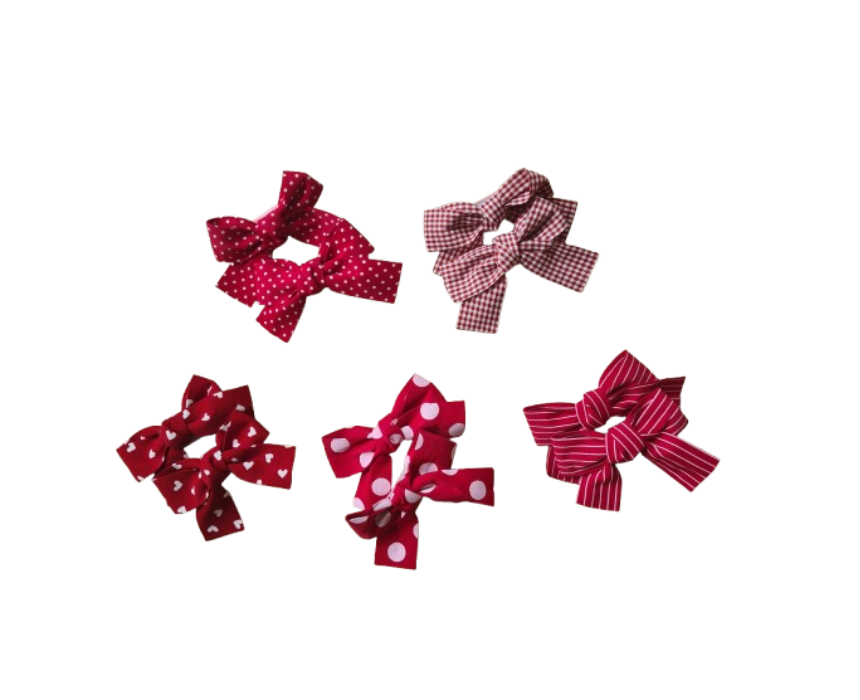 Untitled design Red Bow Clip Pack of 2 - Image 1
