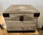 Wood Storage Box with Steel Accents – Modern Decorative Design - Image 