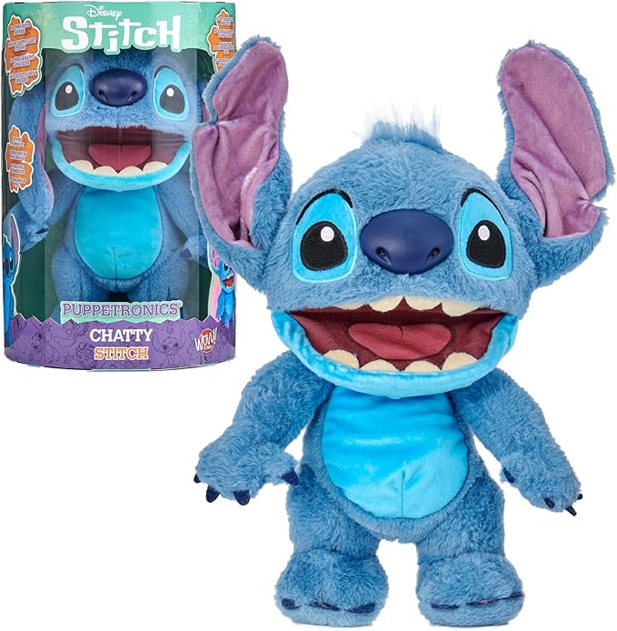 disney chattty Disney Chatty Stitch/Angel - Deluxe Puppetronic - Image 1