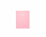 Initials Pink Vegan Leather Lined Notebook - Image 