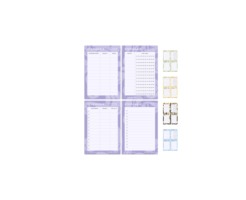 1 Smiley Student Study Desk Planner | The Secret Society - Image 1