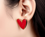 Red Heart Earrings - Image 